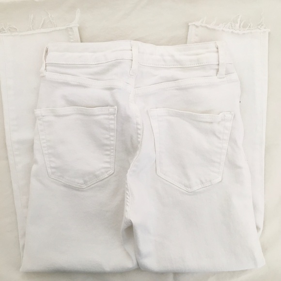 TOPSHOP MOTO Jamie Raw Hem White Size 23 x 20 - Picture 5 of 8